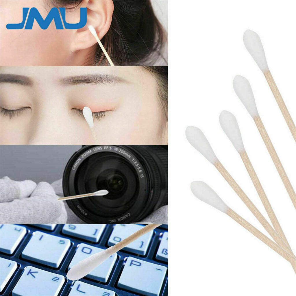 1000Pcs Cotton Swab Applicators with Wooden Handles - 3 Inch Long, Ideal for Wound Care & Precision Cleaning