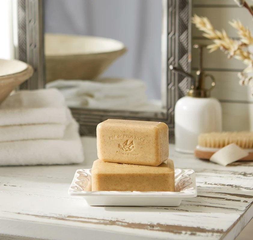Honey Almond French Soap Bars with Shea Butter - Pack of 4, 250g
