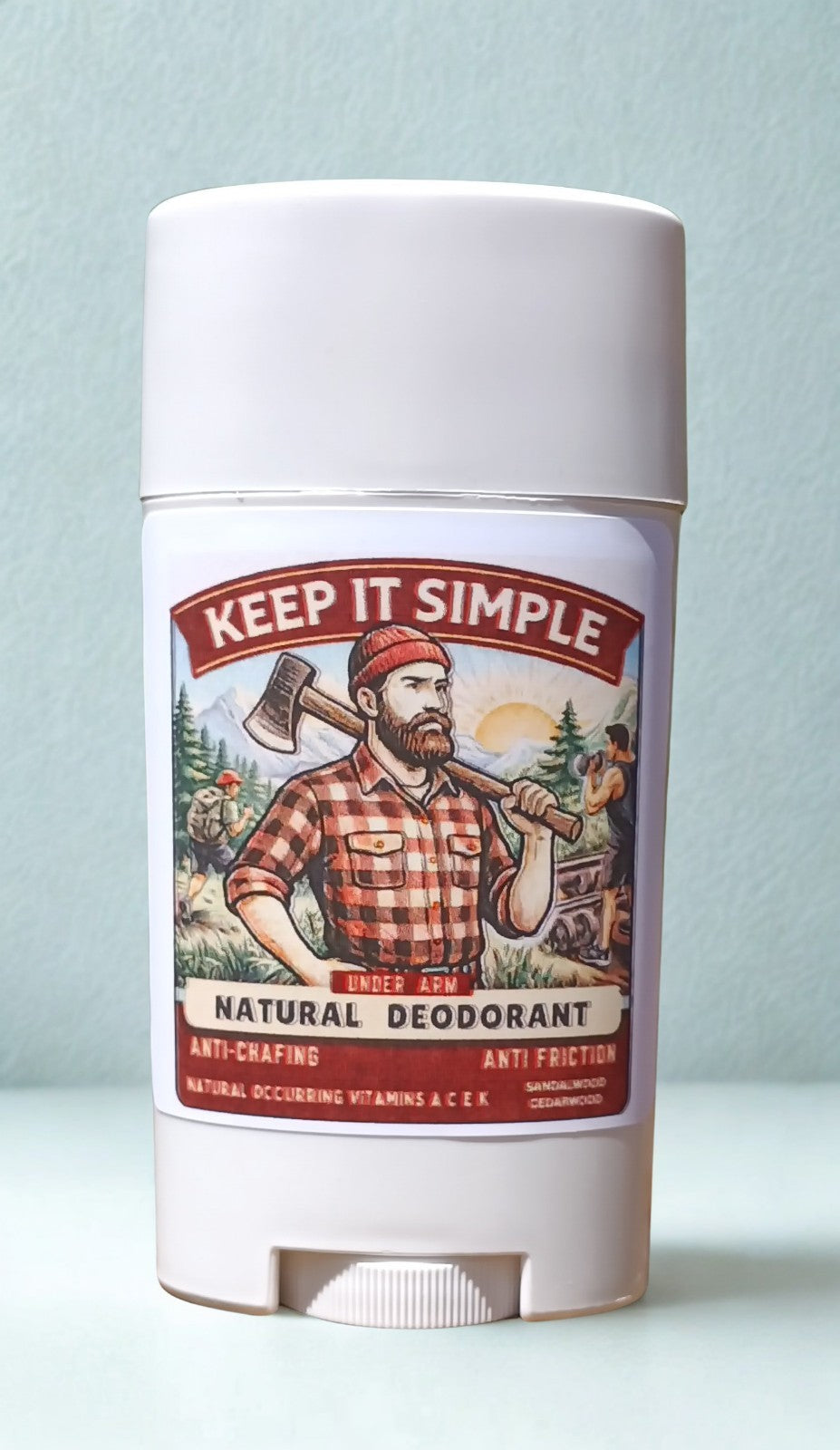 Natural Men's Deodorant Non-Staining Aluminum-Free Odor Protection 2 Pack