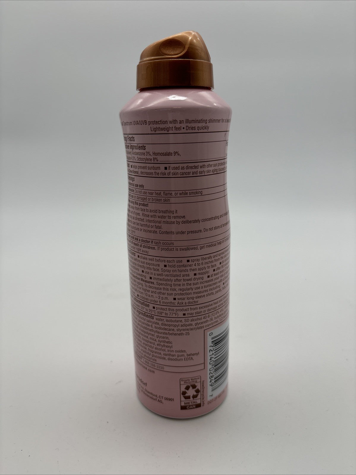 Glow with Shimmer Sunscreen Spray SPF 30 Water-Resistant Broad Spectrum