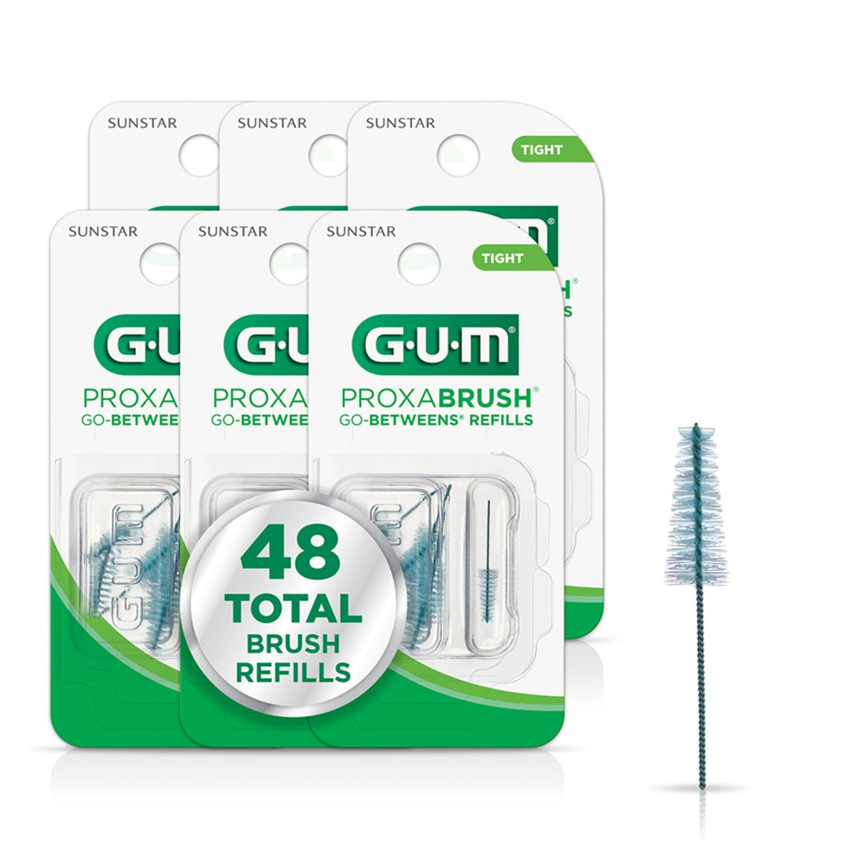 Dental Interdental Brush Refills for Tight Spaces - 8 Count, Compatible with Handles