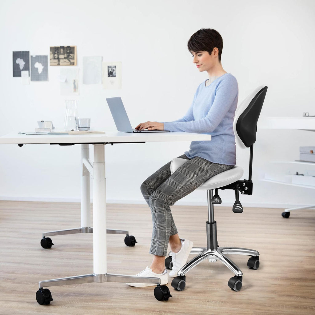 Adjustable Hydraulic Saddle Stool Chair for Salon Spa Tattoo Studio