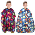 Kids Hair Cutting Cape 2 Pack - Waterproof Salon Barber Apron for Boys Girls