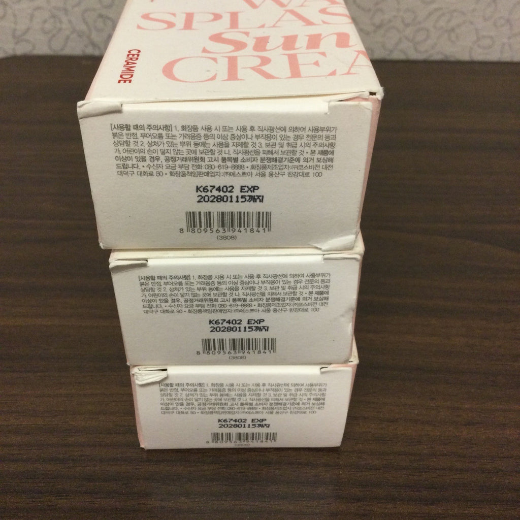 Espoir Water Splash Ceramide Sun Cream SPF50+ PA++++ - 60ml, Pack of 3