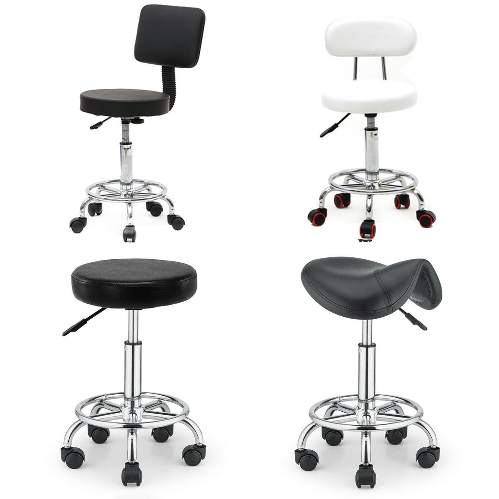 Adjustable Swivel Salon Stool with Round Seat for Spa & Beauty Clinics