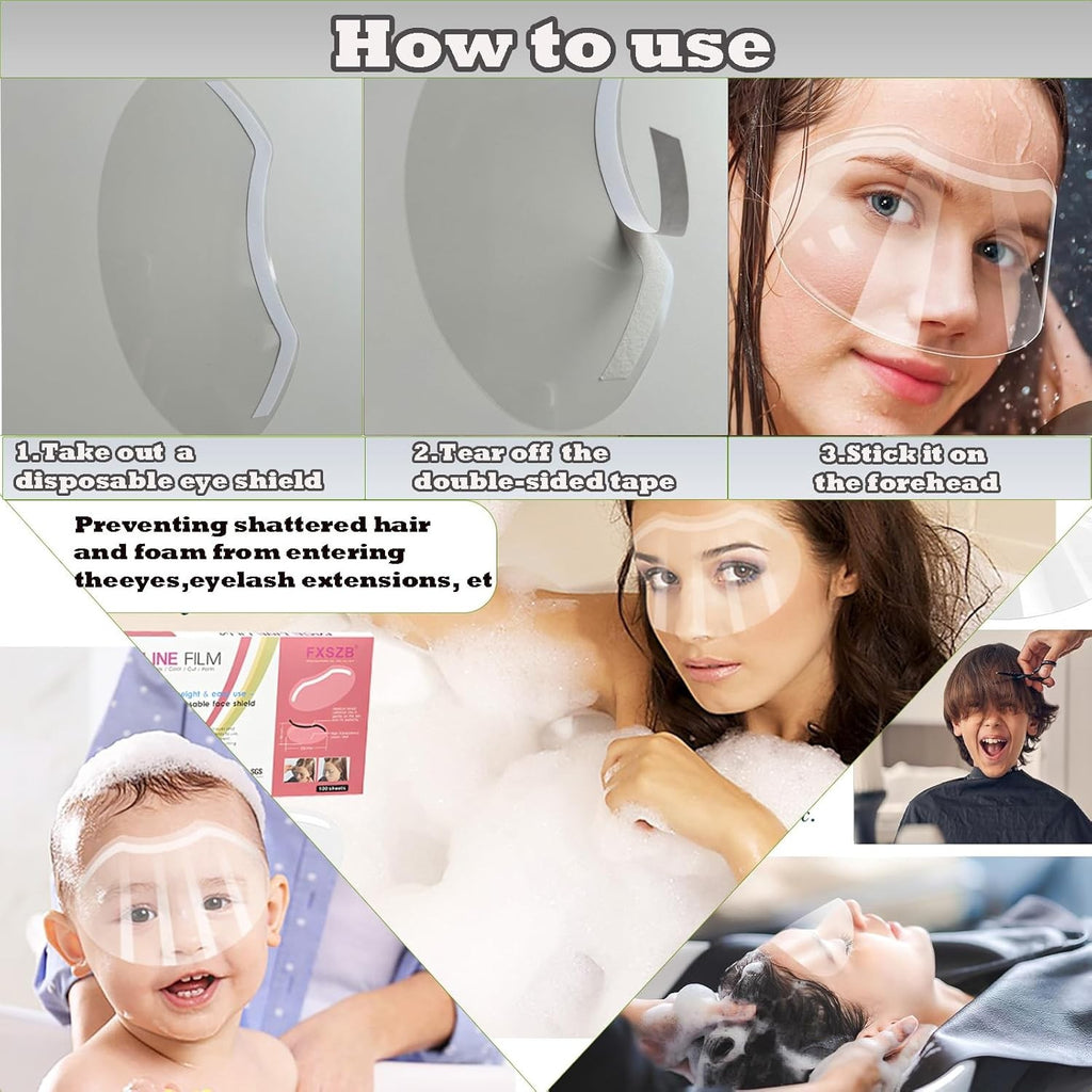 Disposable Face Shields for Shower & Salon Use - 100 Pack