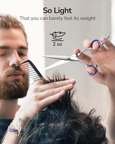 Professional Left-Handed Hair Cutting Scissors & Thinning Shears Kit 6.5"