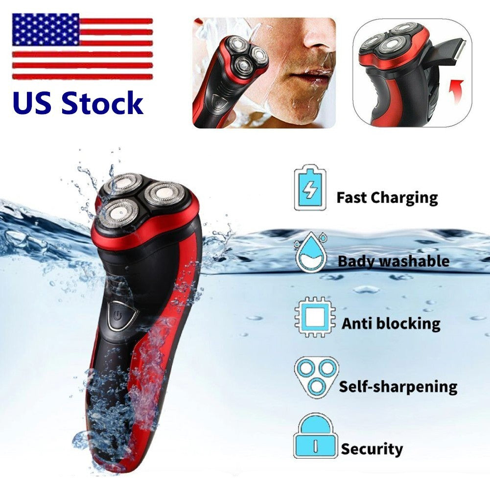 Men's Waterproof Electric Shaver with Pop-Up Trimmer - Cordless Wet & Dry Razor