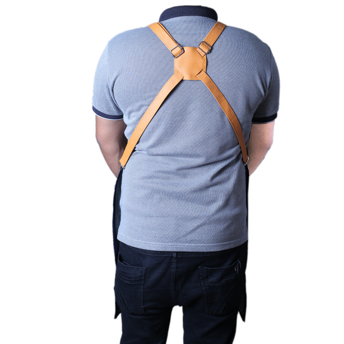 Denim Barber Apron Waterproof Men’s Hairdresser Apron with Pockets