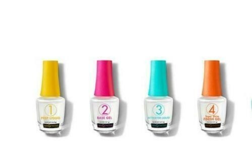 Dip Powder Nail System Liquid Set - 4-Step Nail Prep & Finish Kit