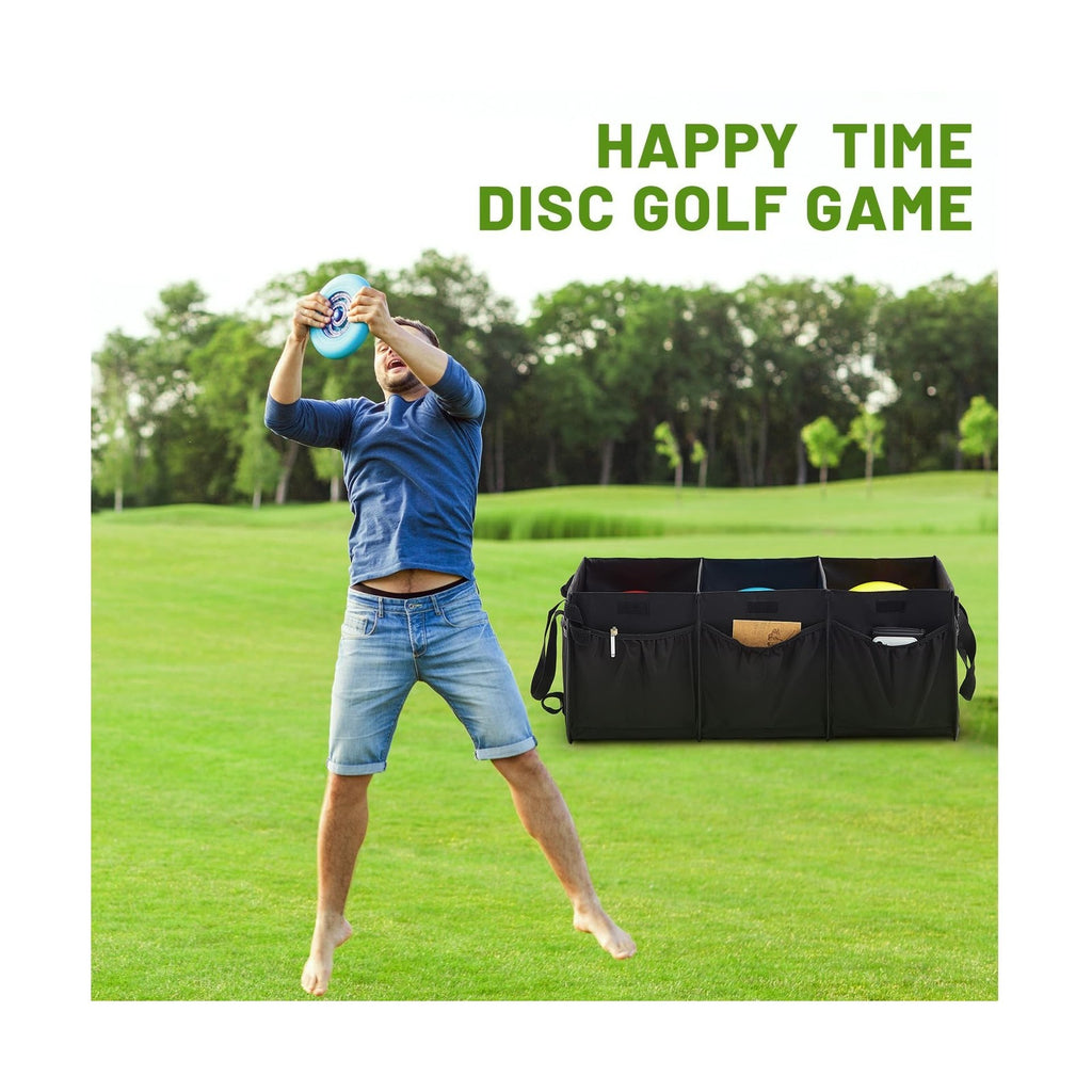 Large Capacity Disc Golf Storage Bag Holds 80 Discs with Lid and Dividers
