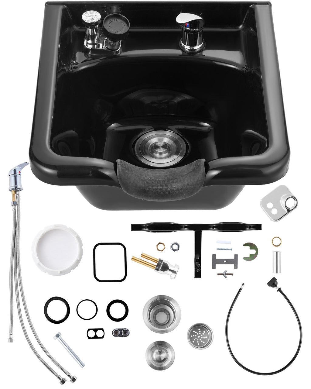 Black Plastic Shampoo Sink for Hair Wash Salon & Home Use