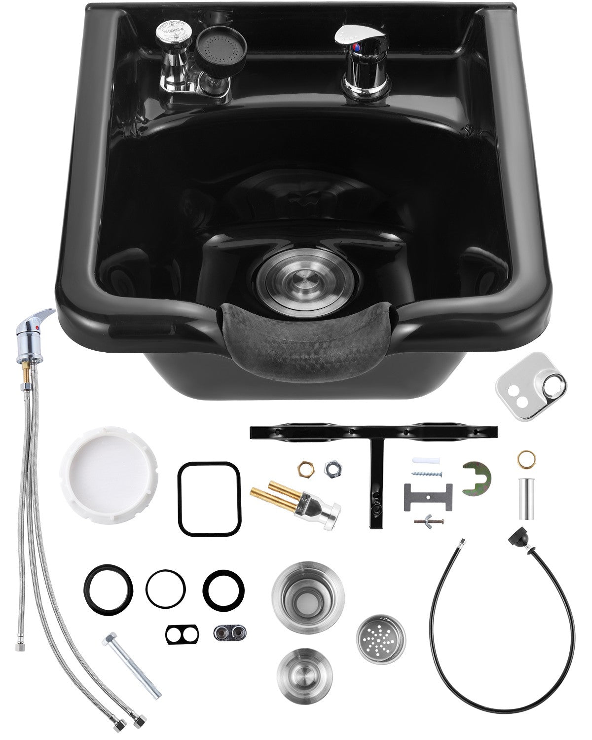 Black Plastic Shampoo Sink for Hair Wash Salon & Home Use
