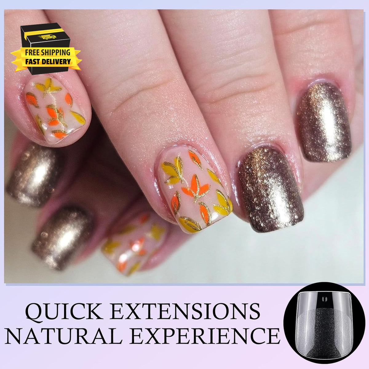 360Pc Short Square Gel Nail Tips - Clear Fake Nails for Nail Extensions