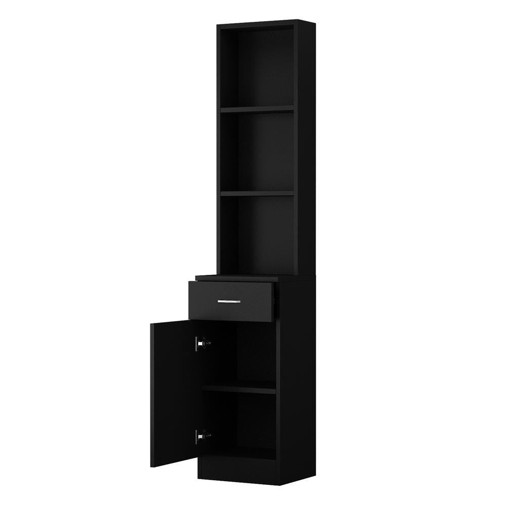 Wall-Mounted Salon Station Barber Cabinet with Lockable Drawers & Shelves