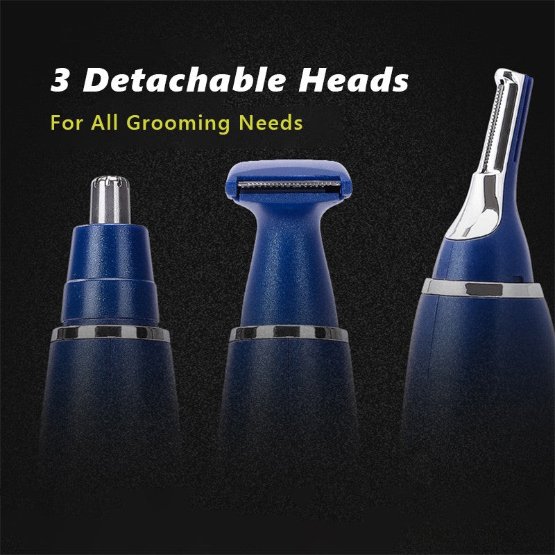 Unisex 3-in-1 Nose Ear Eyebrow Hair Trimmer Face Grooming Clipper