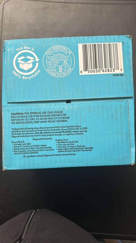 Fragrance-Free Moisturizing Flushable Wipes - XL, 480 Count