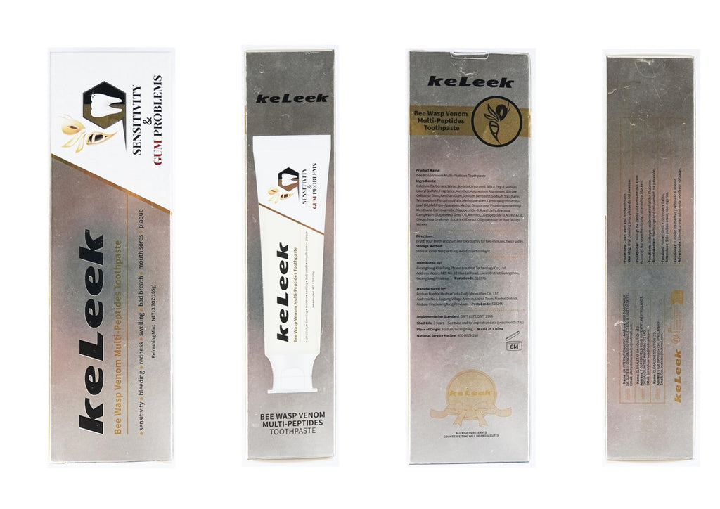 Bee Venom Peptides Toothpaste for Sensitive Gums & Teeth Relief - 3.7oz