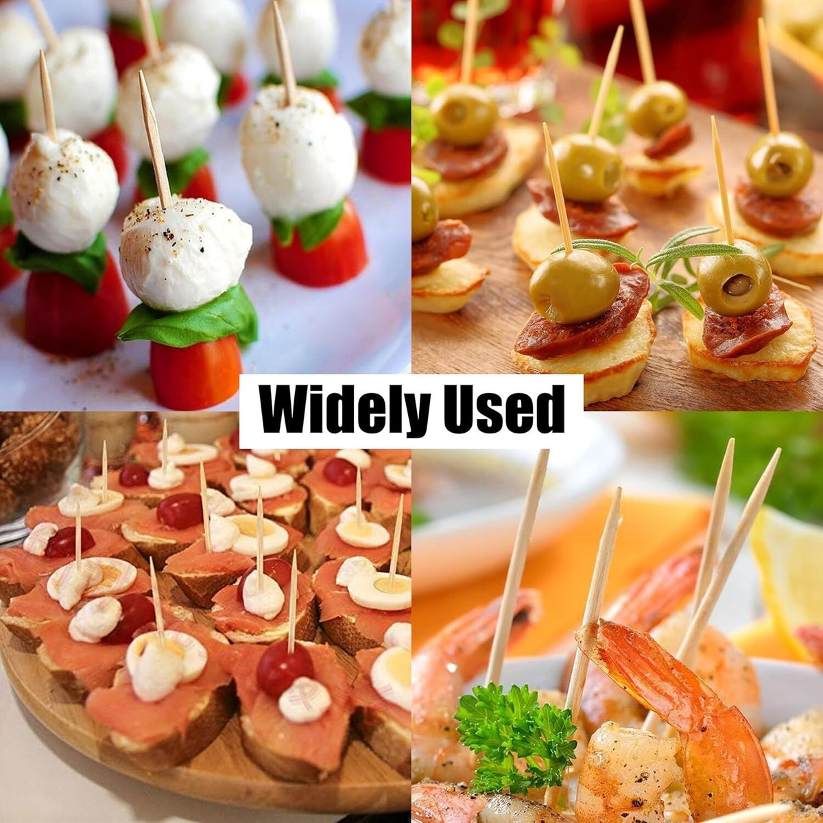 Premium Wooden Toothpicks for Dental Care & Appetizer Use - 300/500 Count