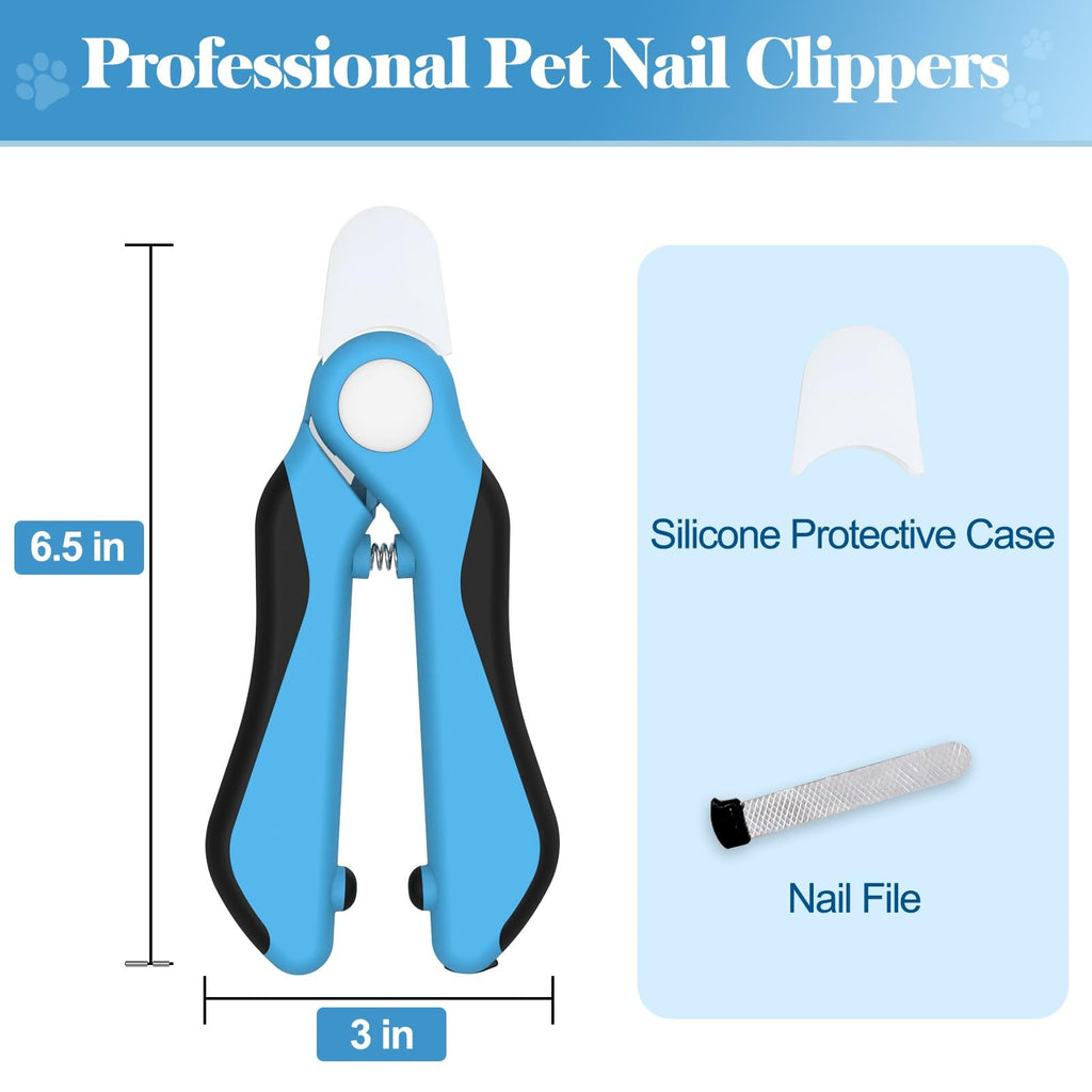 Heavy Duty Dog Nail Clippers & Trimmers with Safety Guard - Pet Grooming Tool
