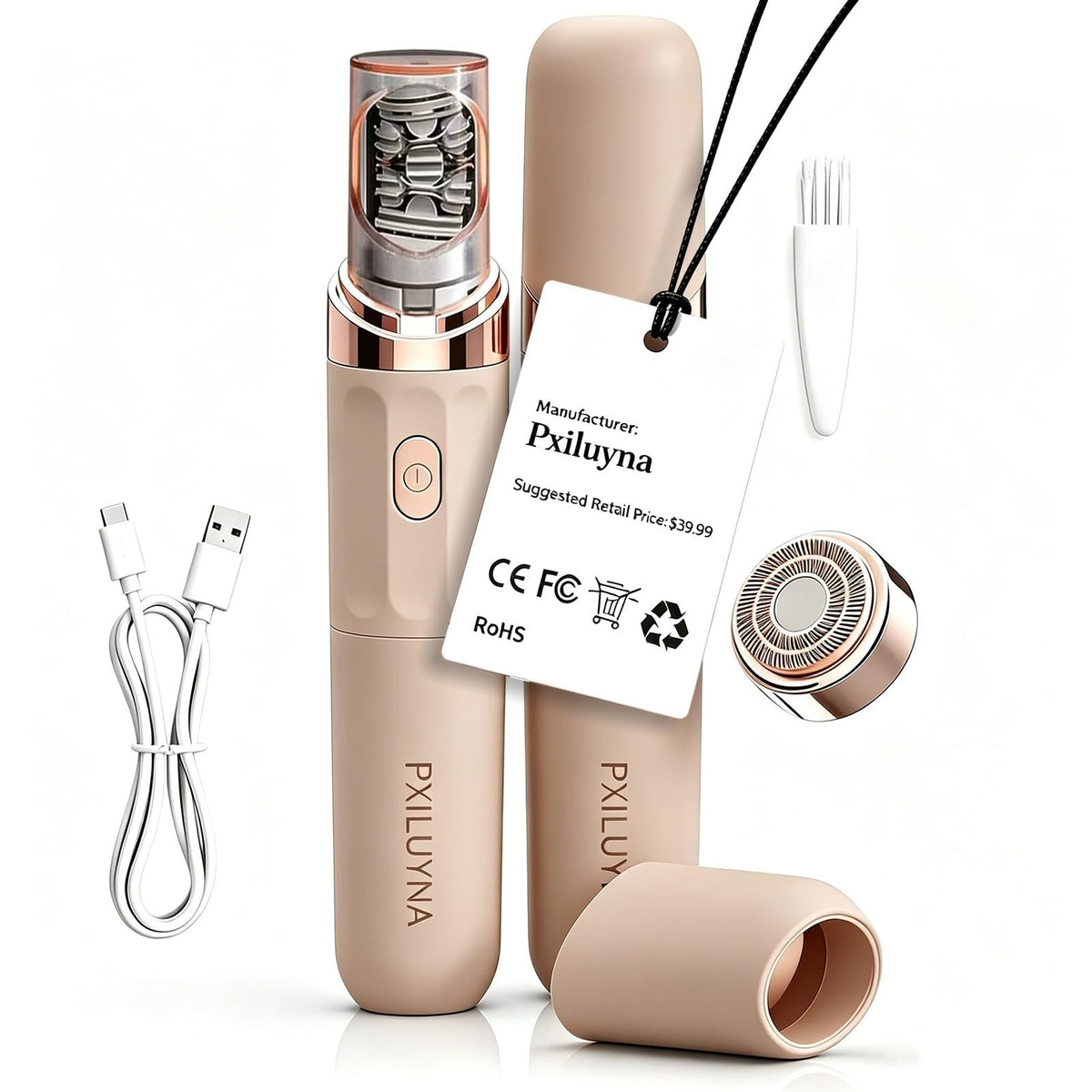 Women’s Portable Facial Hair Remover Epilator - Gentle, Waterproof, Rechargeable