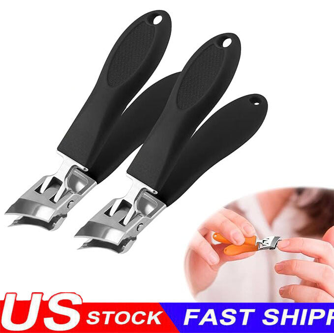 Wide Jaw Opening Anti-Splash Curved Nail Clipper - Safe & Precise Trimming
