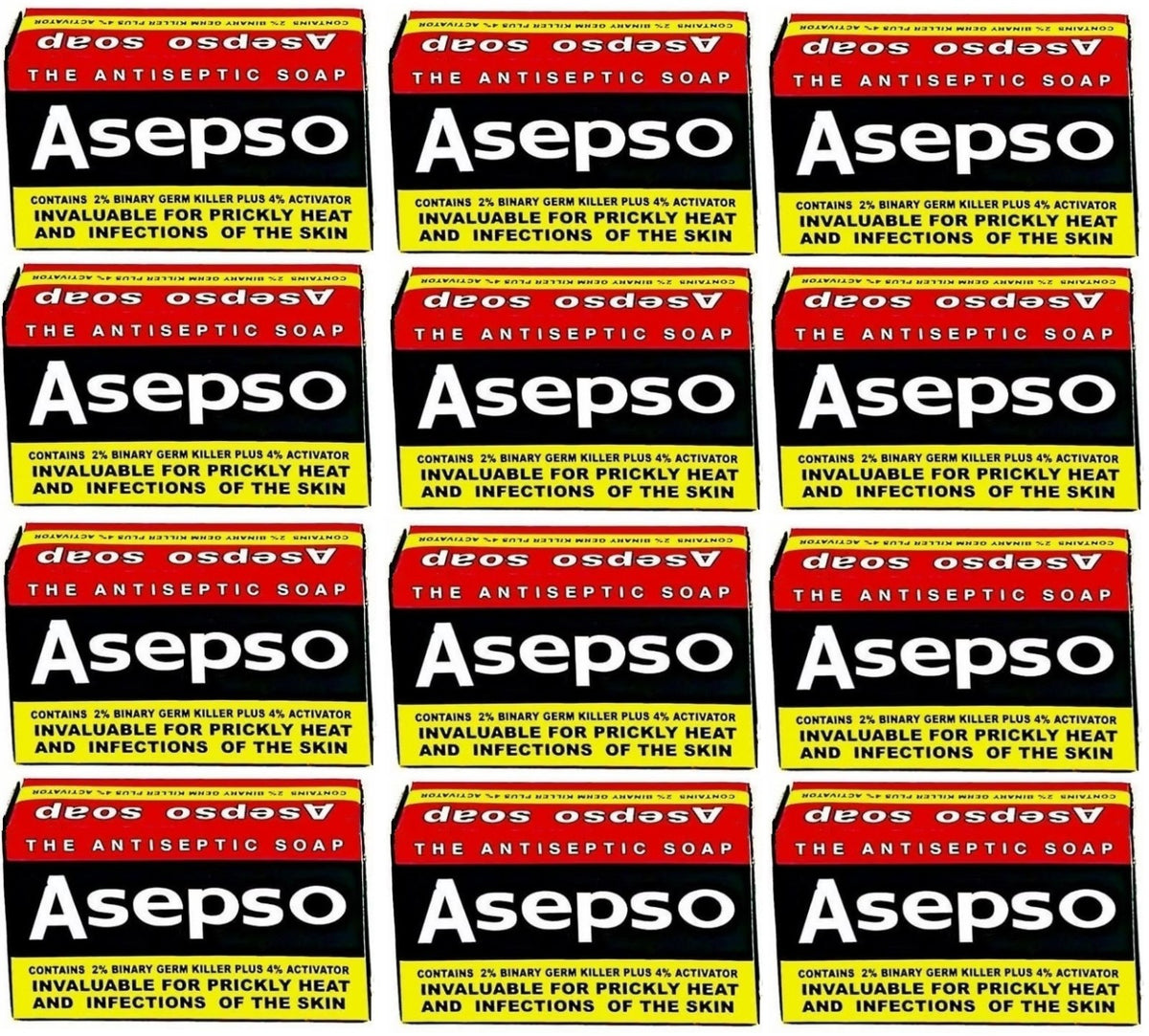 Deep Cleansing Bar Soap for Prickly Heat - Set of 12 Personal Hygiene