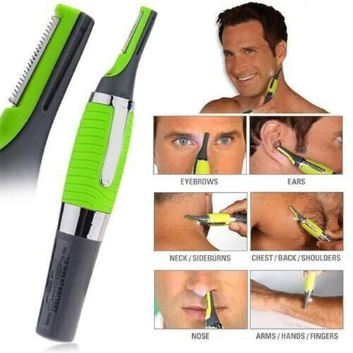 Men’s Nose Ear Facial Hair Trimmer with Attachments – Painless Grooming Kit for Men & Women