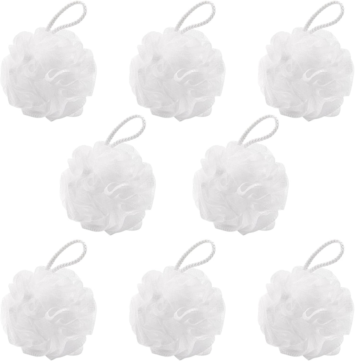 8Pcs Small Travel-Size Loofah Bath Sponges Mesh Pouf Exfoliating Shower Puff