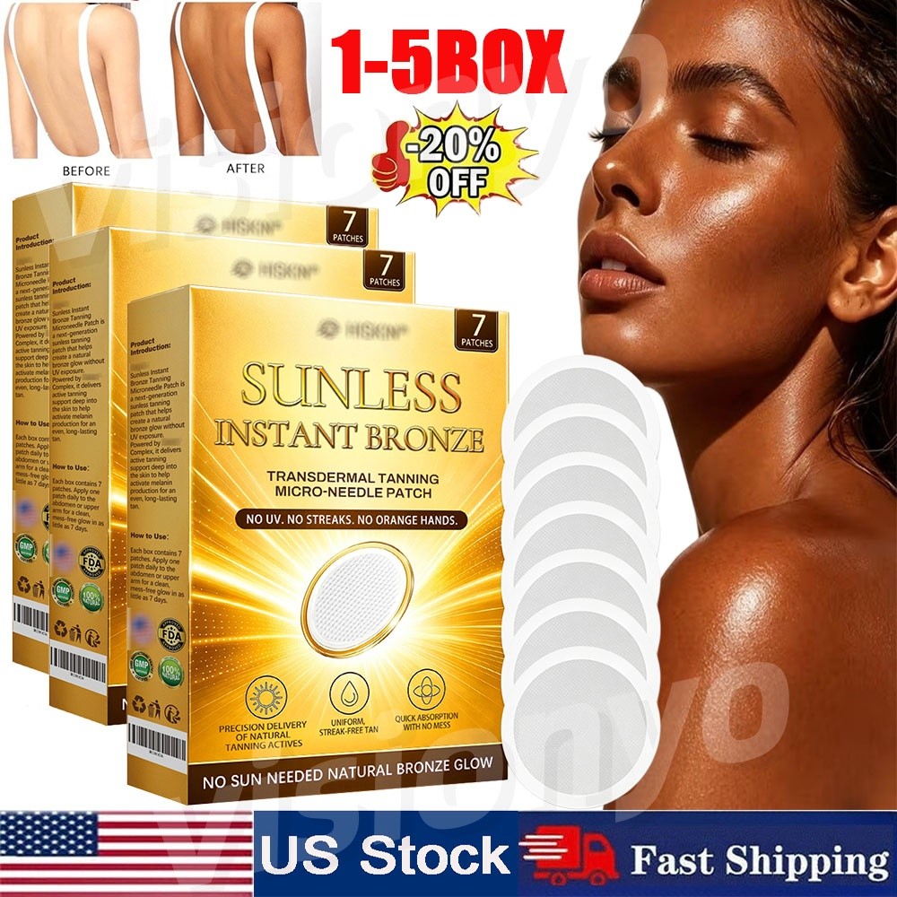 Sunless Tanning Patches Natural Glow Microdarts for Bronze Skin 7-35 Pack