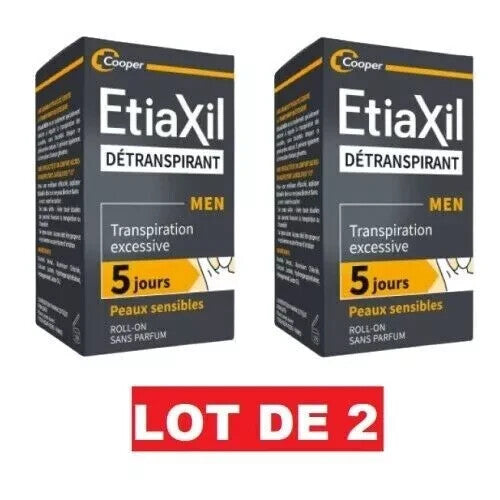 Men's Anti-Perspirant Deodorant Roll-On Sensitive Skin 2 Pack 15ml