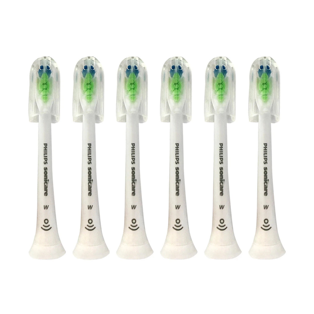 6x Philips Sonicare DiamondClean W Replacement Brush Heads - White, No Box