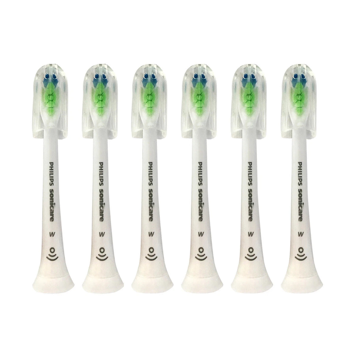 6x Philips Sonicare DiamondClean W Replacement Brush Heads - White, No Box