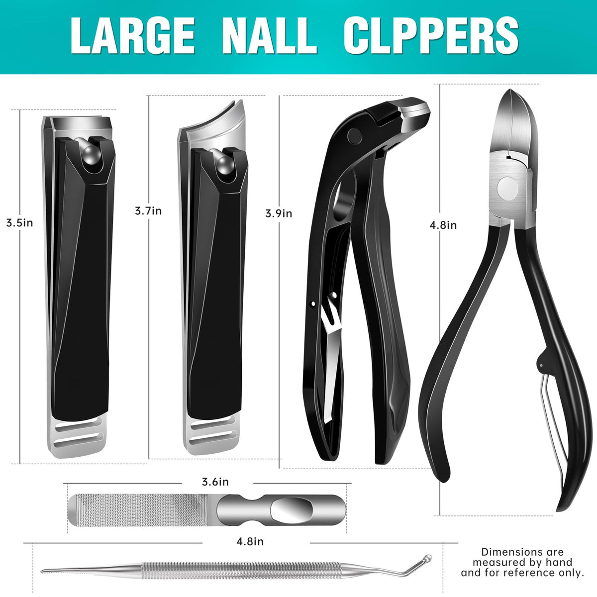 Heavy Duty Toenail Clippers for Seniors & Thick Nails - Large Toe Nail Clippers