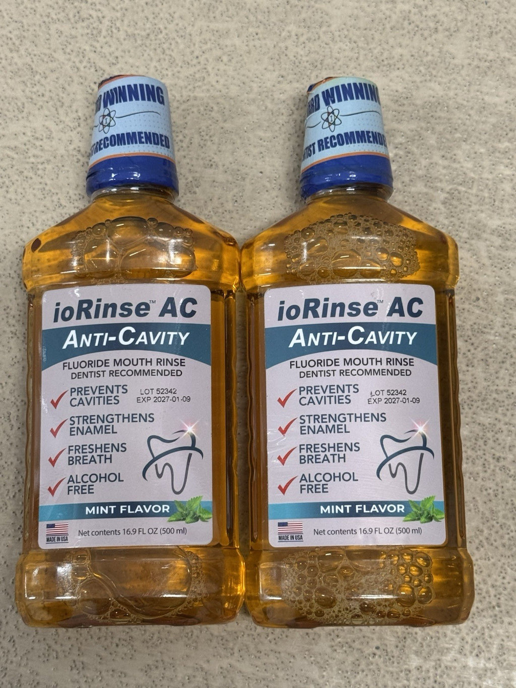 Anti-Cavity Fluoride Mouth Rinse with Mint Flavor - 16.9oz (2 Pack)