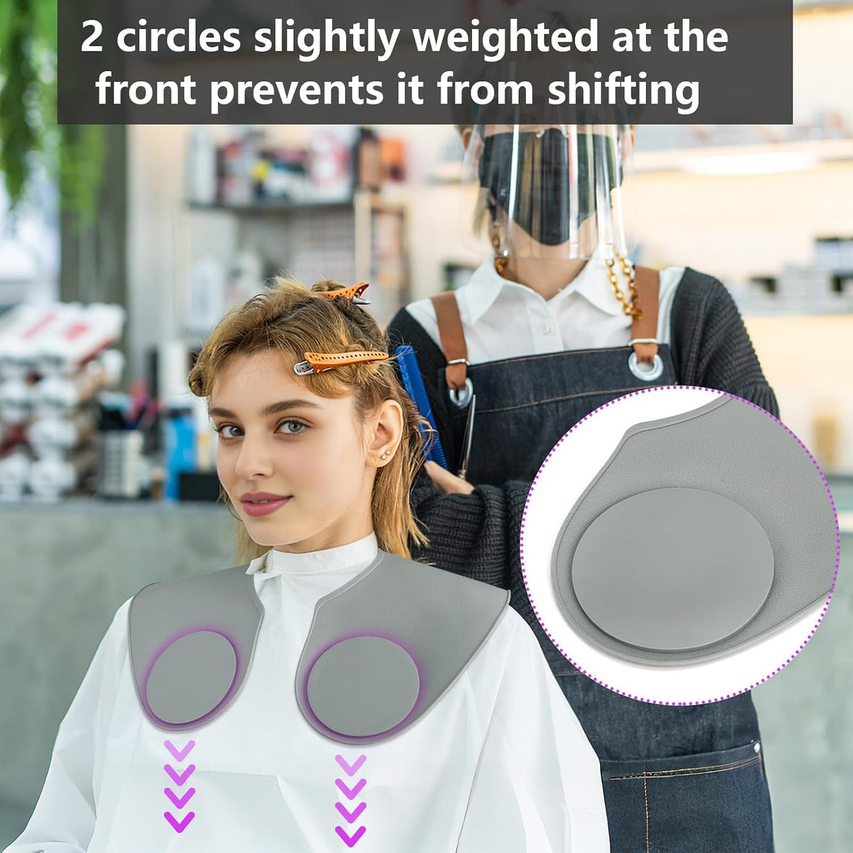 Hair Cutting Collar Cape Silicone Salon Guide for Hairdressing & Styling