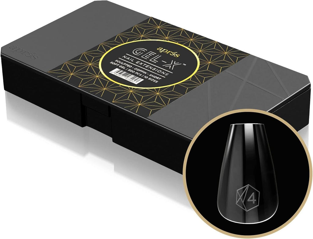 Gel Nail Tips Coffin Short Tips Box 10 Sizes for Acrylic Nail Art