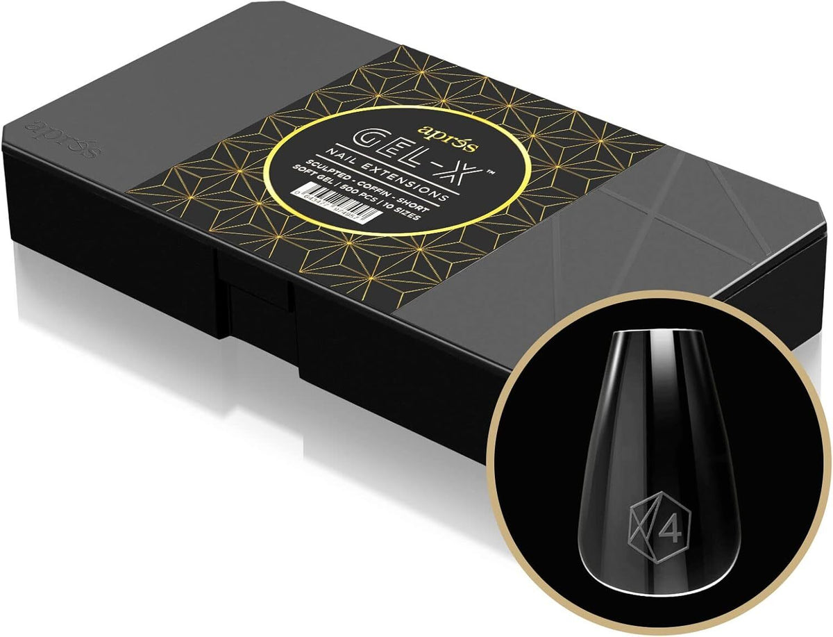 Gel Nail Tips Coffin Short Tips Box 10 Sizes for Acrylic Nail Art