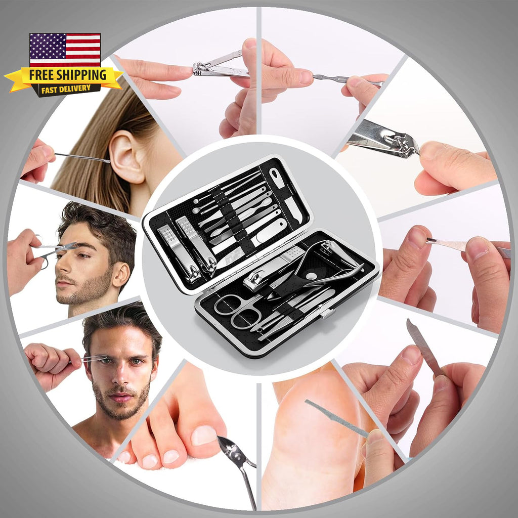 Premium Nail Clippers Set for Women & Men Travel Manicure Kit