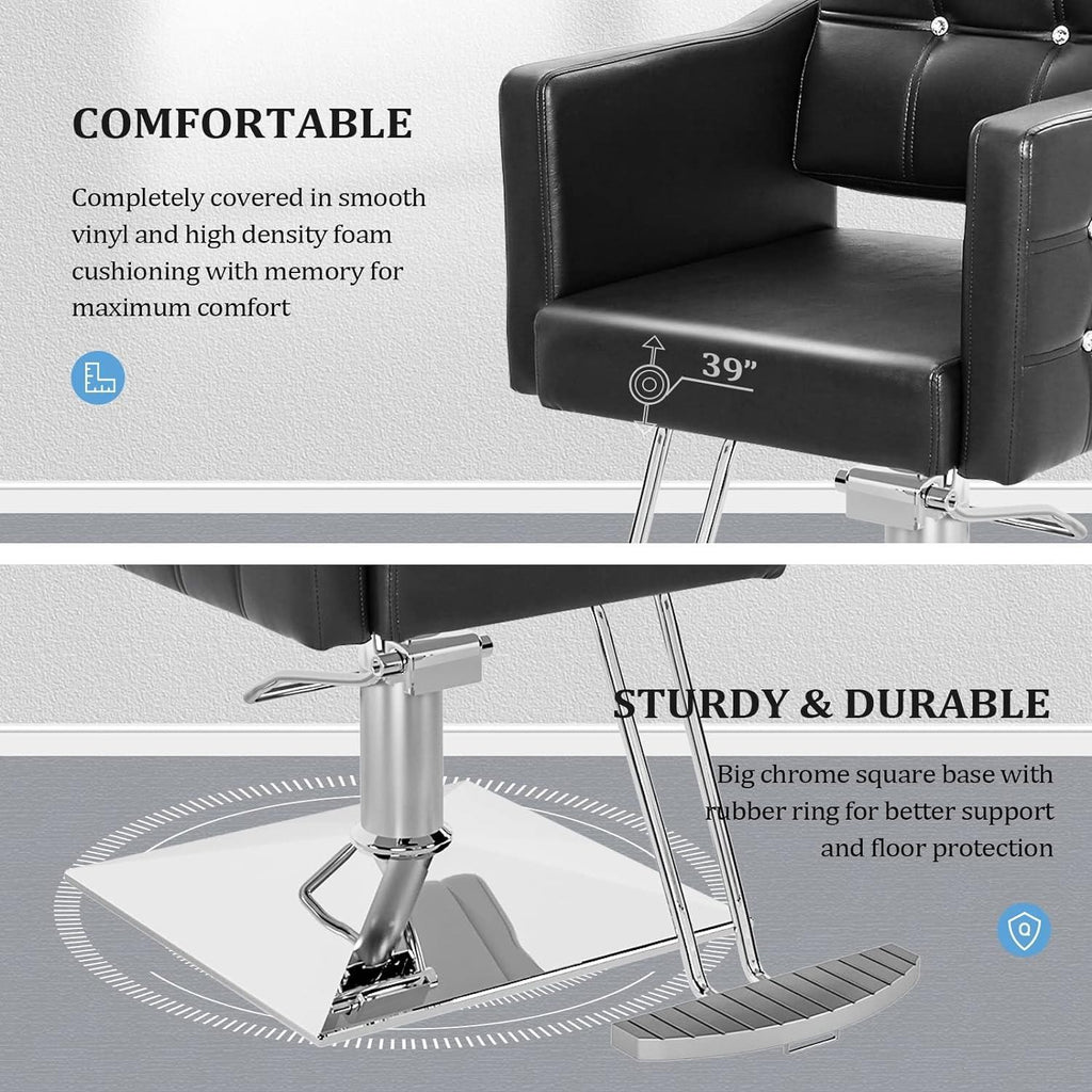 Heavy Duty Hydraulic Barber Chair for Salon and Barbershop