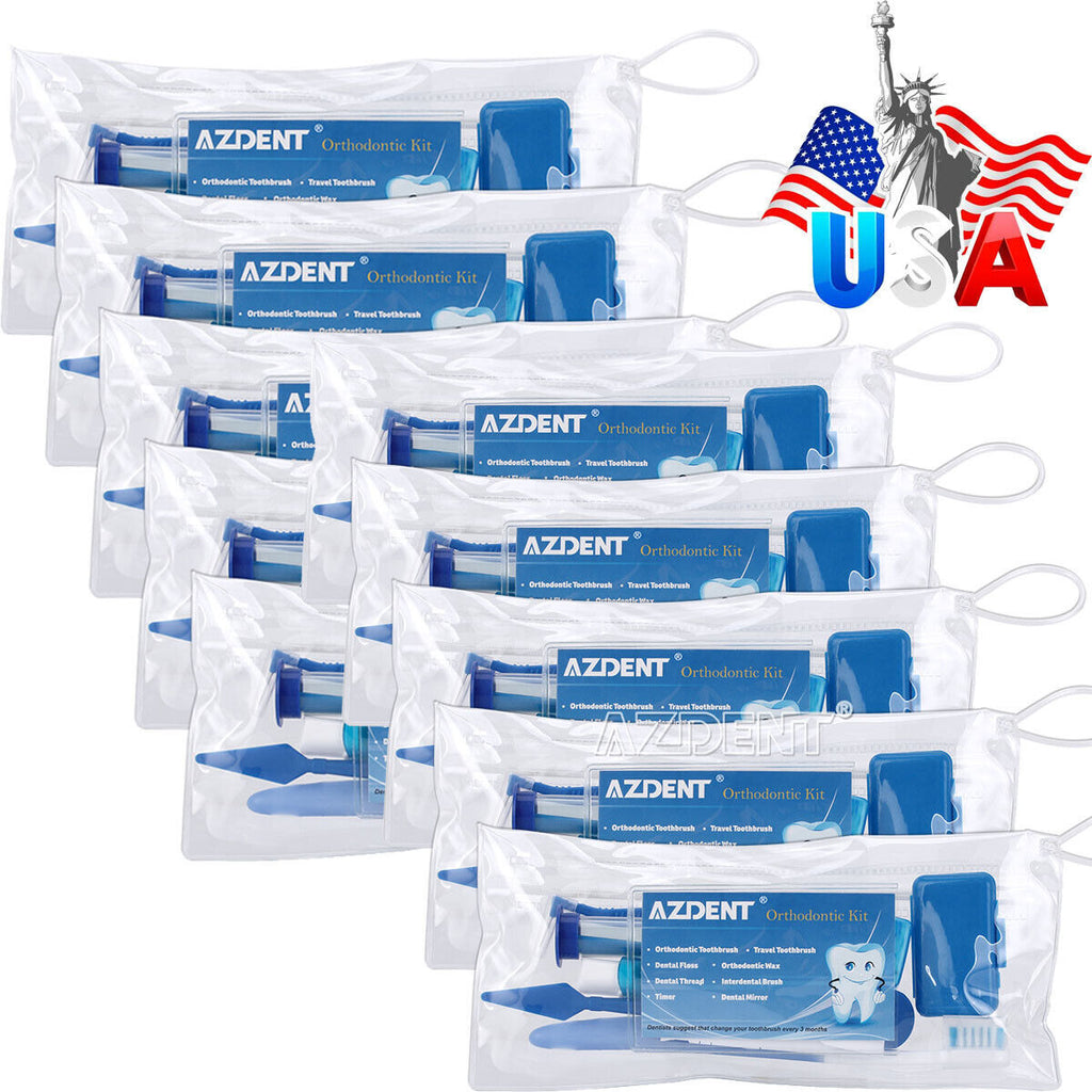 Orthodontic Toothbrush Set with Floss Interdental Brushes and Travel Kit - Oral Care