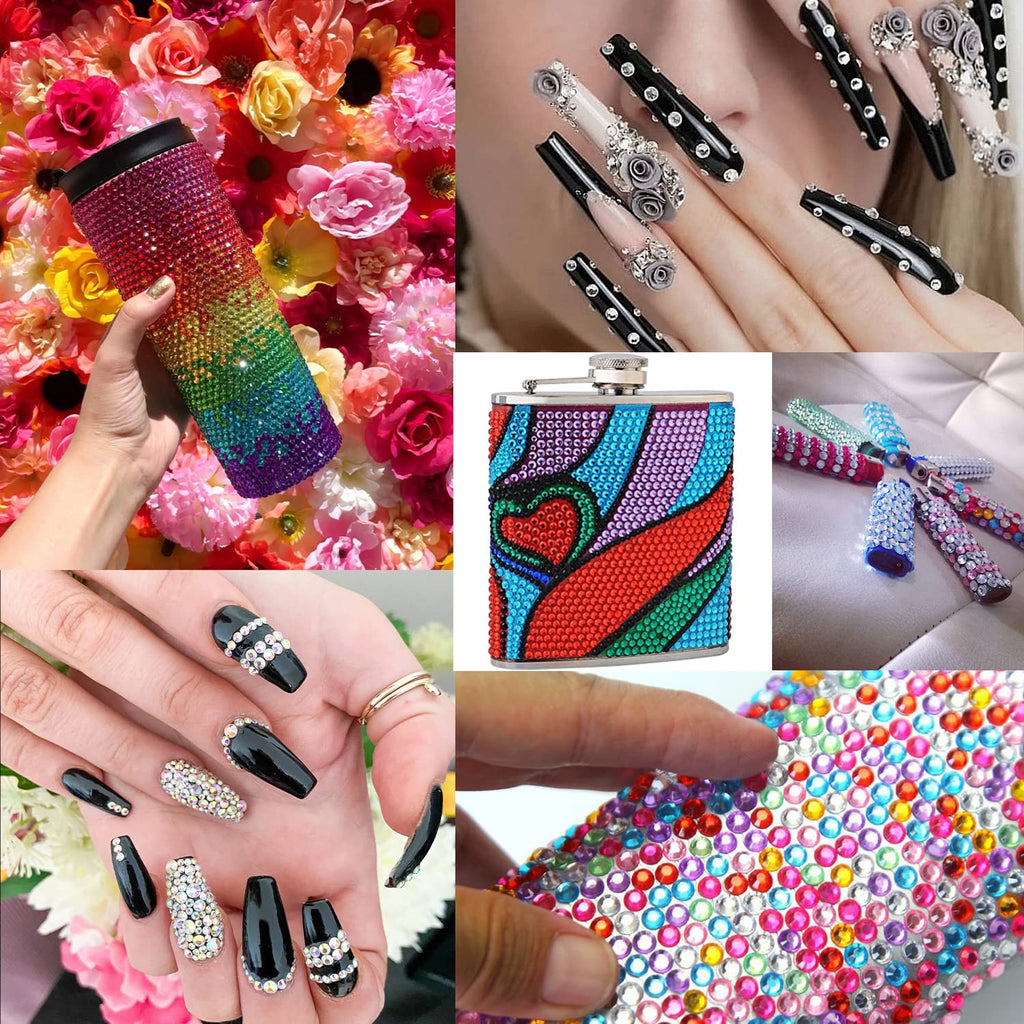 Colorful Face Gems Kit with Crystals & Rhinestones for Makeup & Nail Art