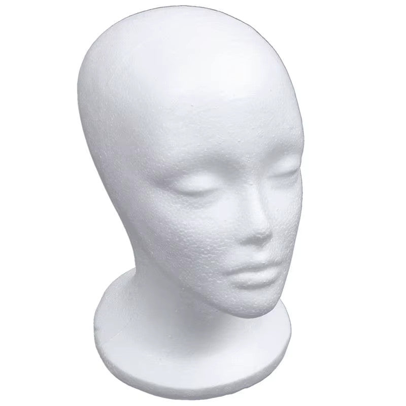 Female Foam Mannequin Head for Hat Wig Display Stand White