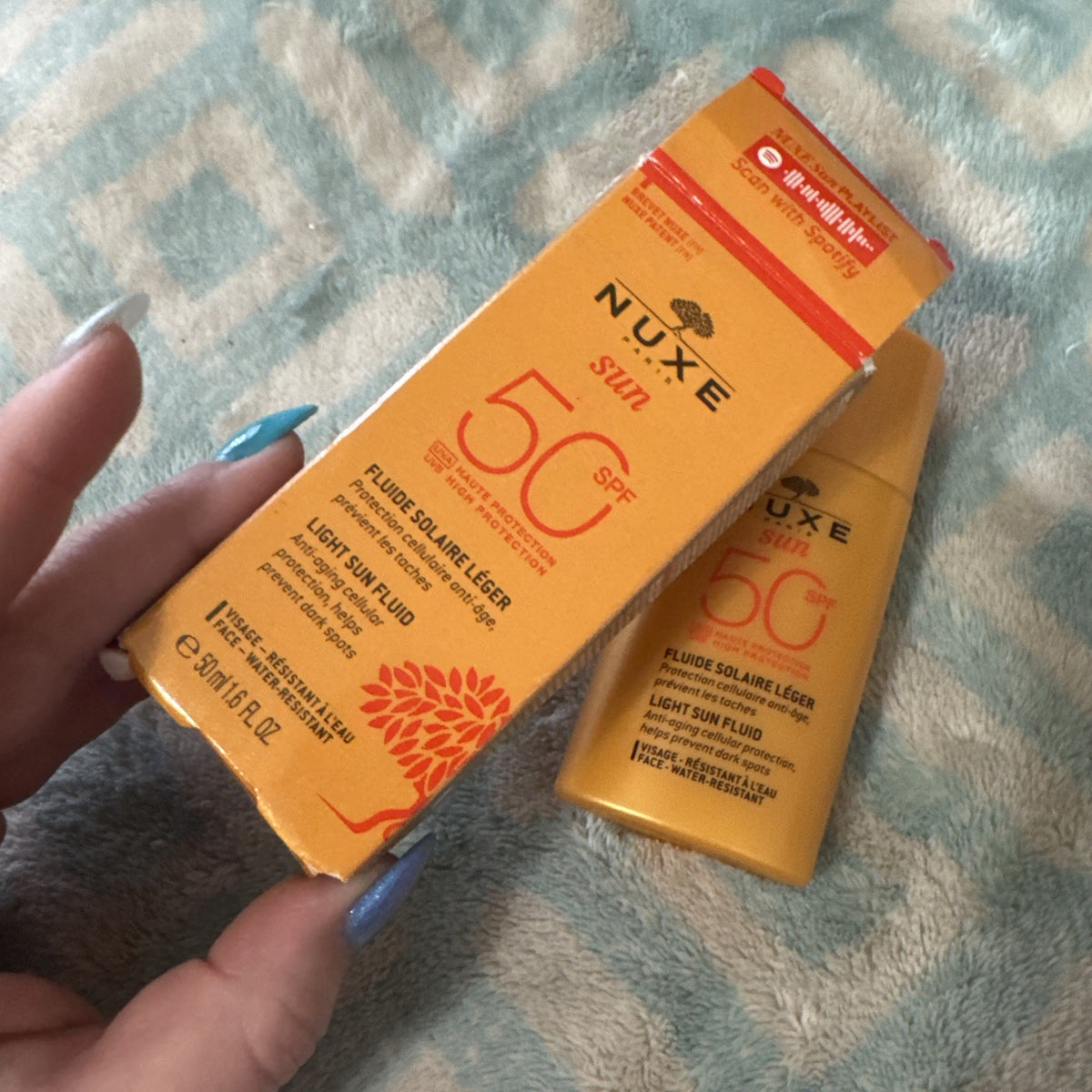 NUXE SPF50 Anti-Aging Sun Fluid Sunscreen 50ml Light Sun Protection
