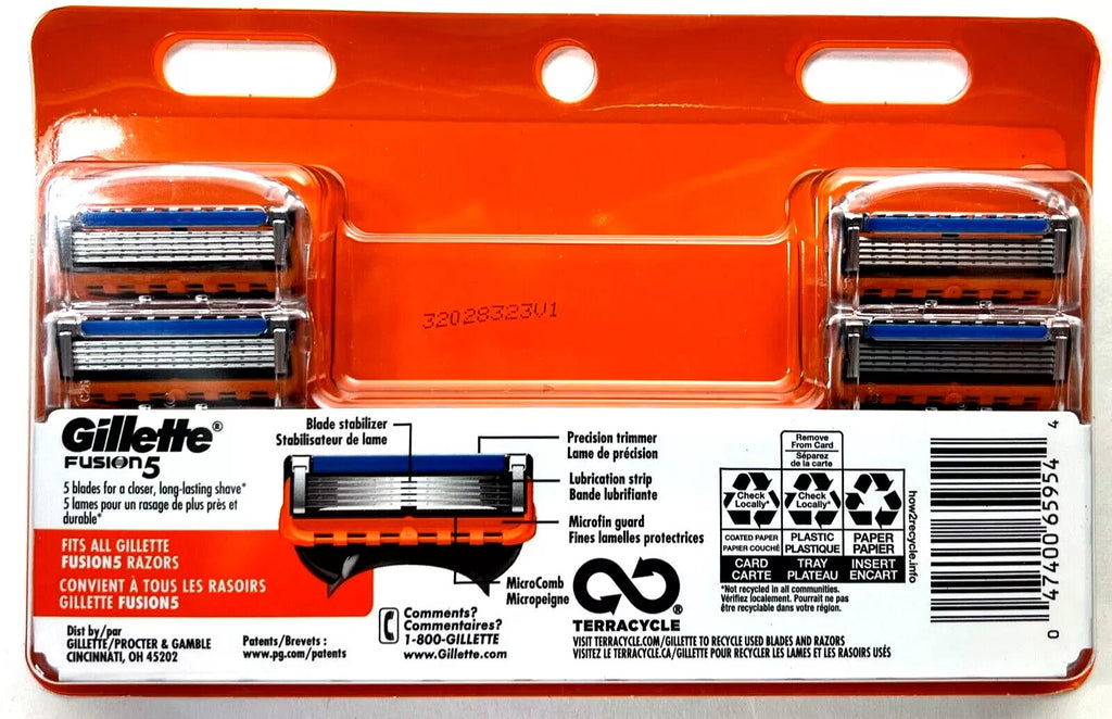 Gillette Fusion5 Cartridges 12-Pack - Original USA Made, Compatible with Fusion5 Razors