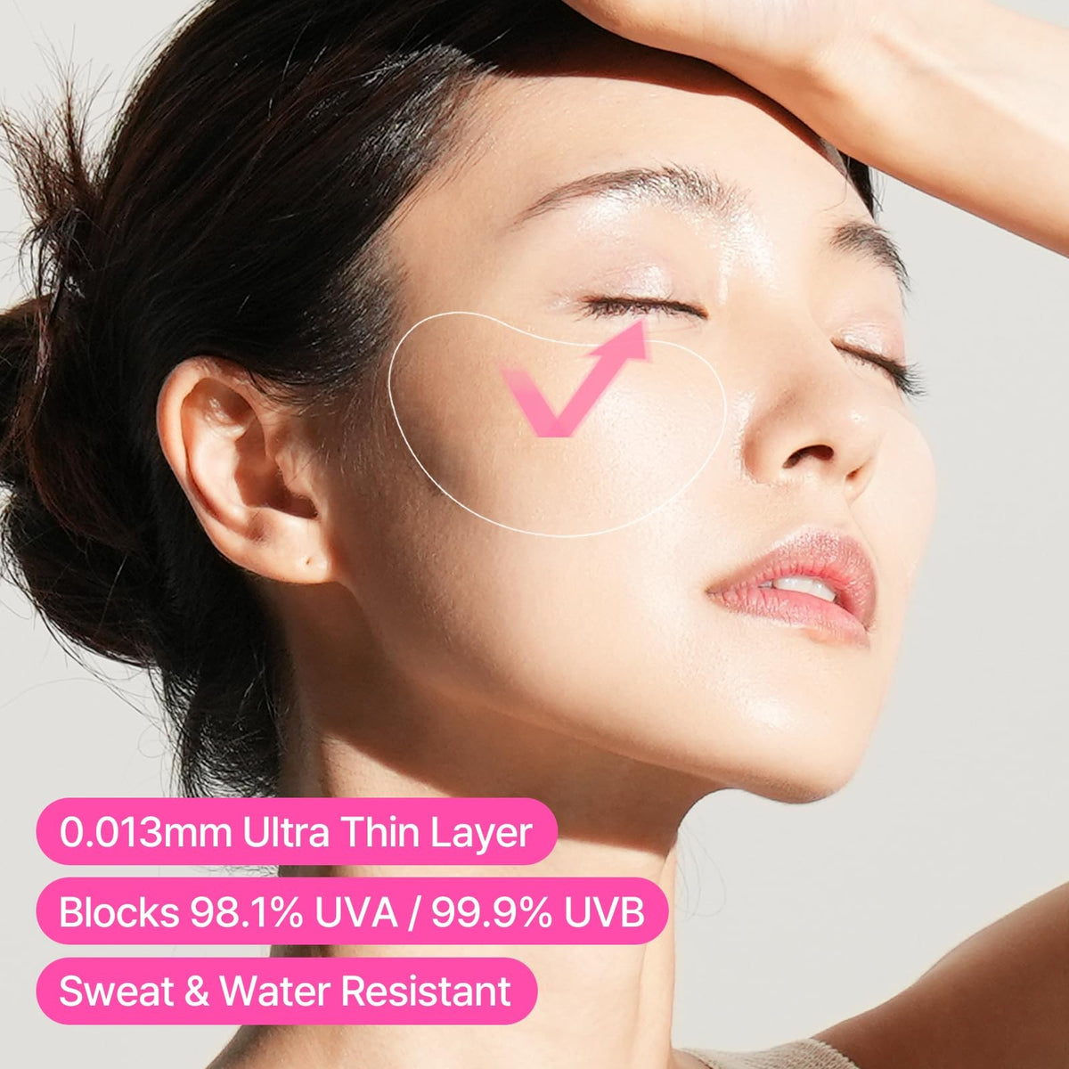 UV Patch SPF 50+ Sun Protection with Hyaluronic Acid for Outdoor Skin Care