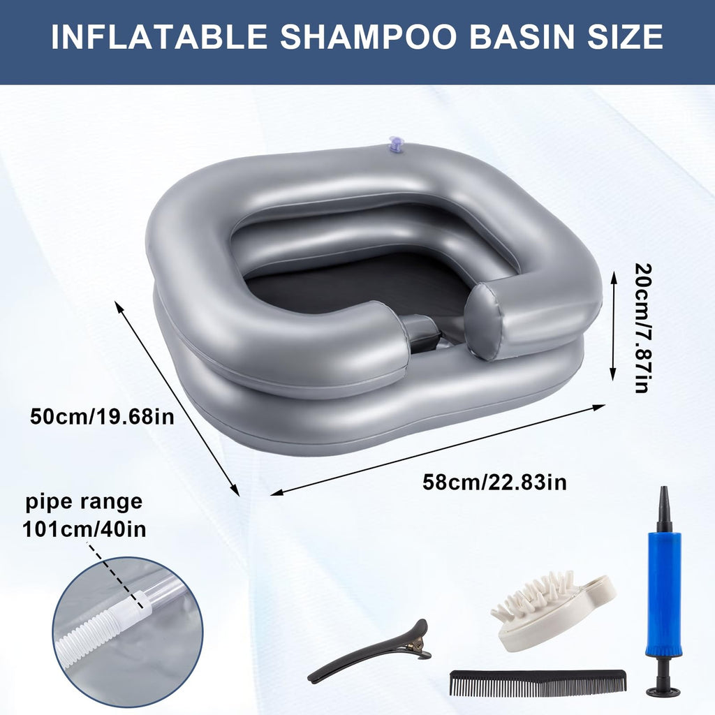Inflatable Portable Shampoo Basin for Bedridden & Disabled Care