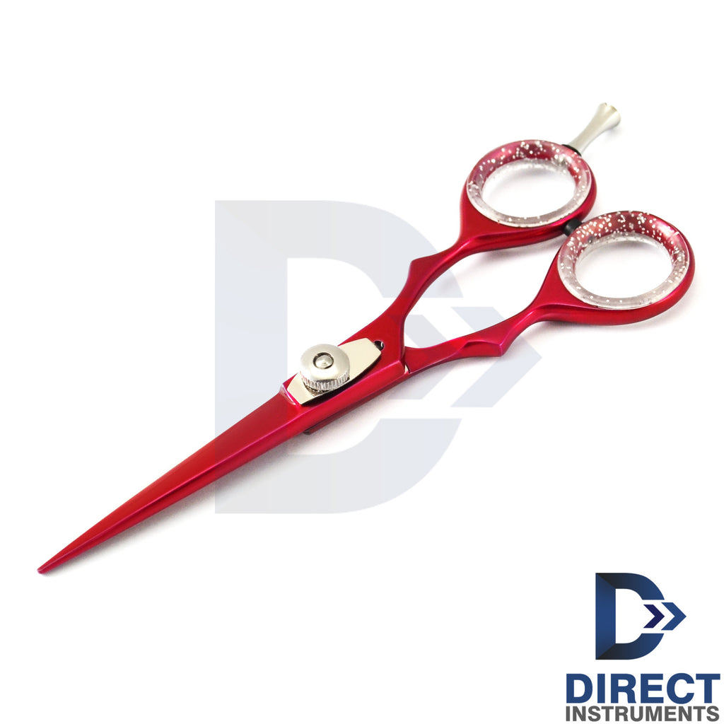 Professional 6-Inch Red Hair Cutting Scissors Salon Shears