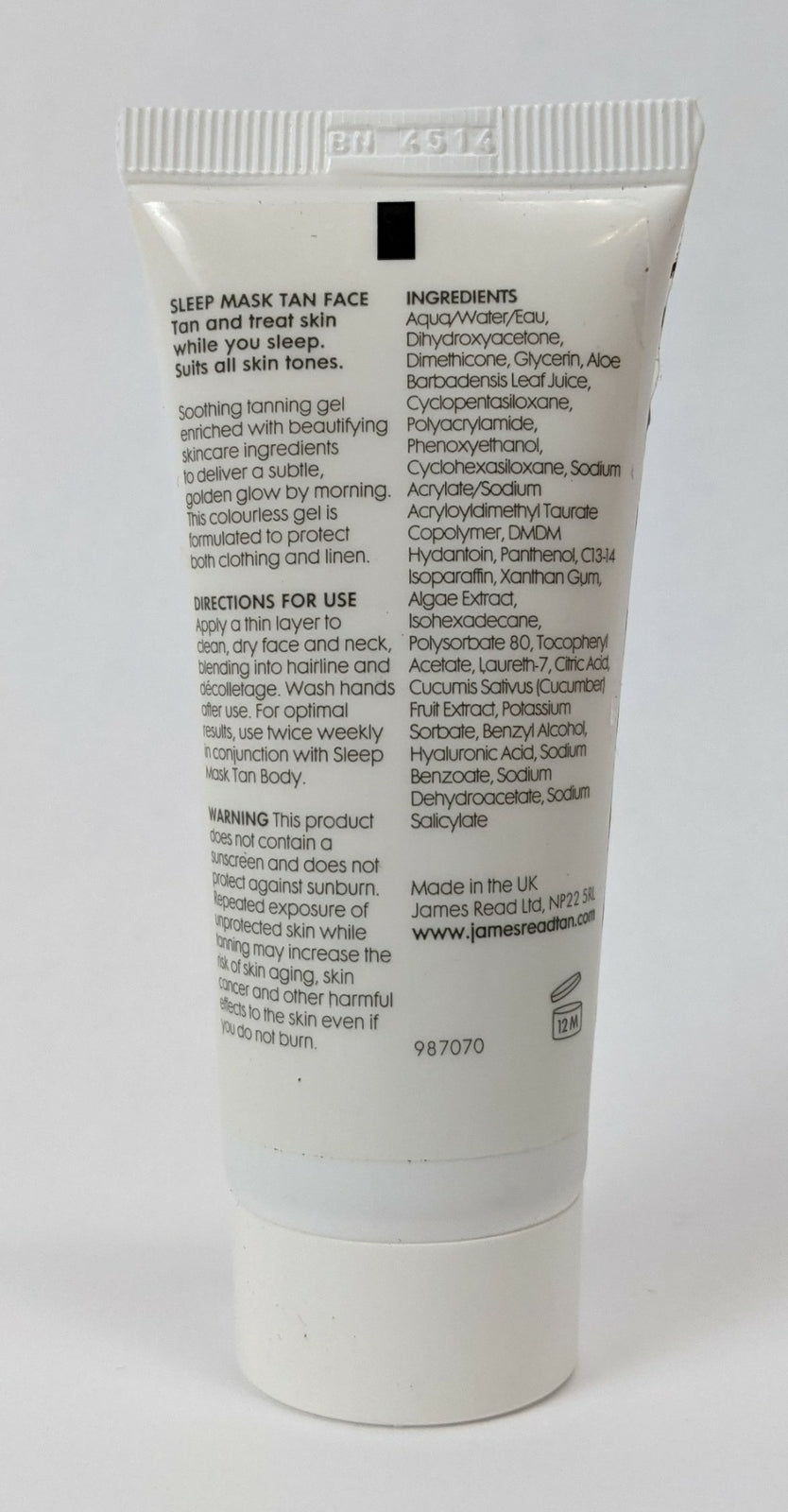Self Tanning Face Mask Set of 6 - Gradual Sun-Kissed Glow, Hydrating & Clear