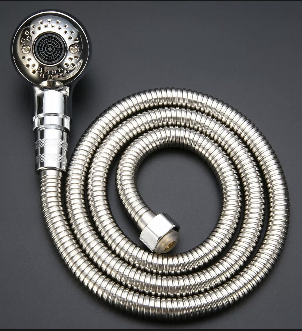120cm Salon Shampoo Bowl Sink Faucet Shower Hose Kit SPA Bathroom Plumbing